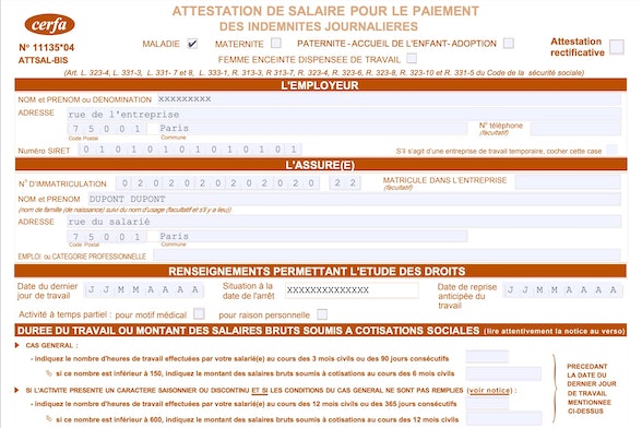 attestation de salaire