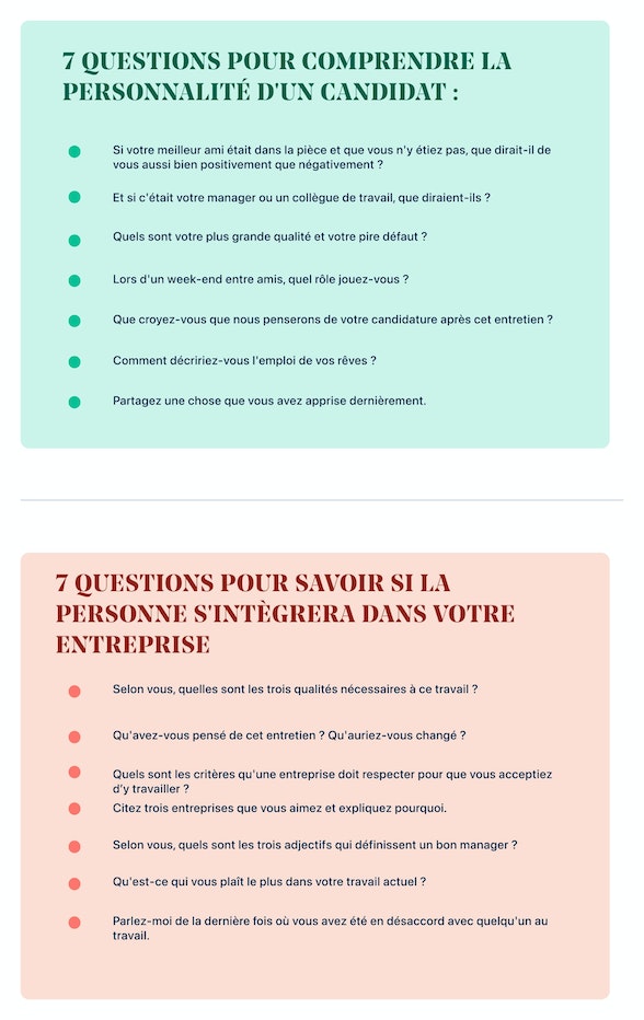 Les questions à poser en tant que recruteur