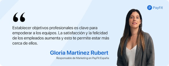 Gloria Martinez sobre los objetivos profesionales