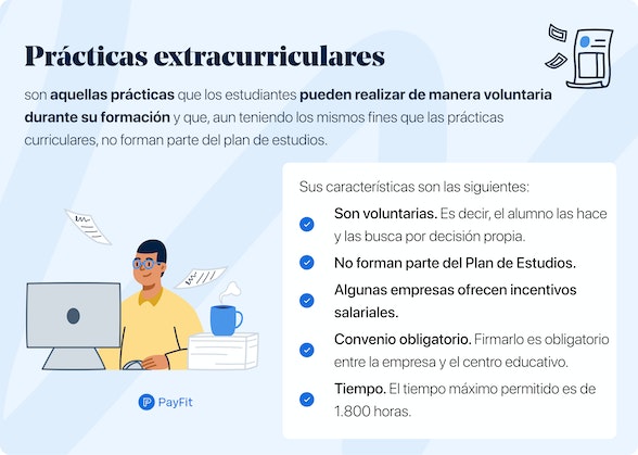 Características de las prácticas extracurriculares