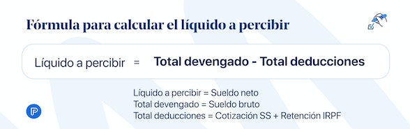 Fórmula para calcular el líquido a percibir