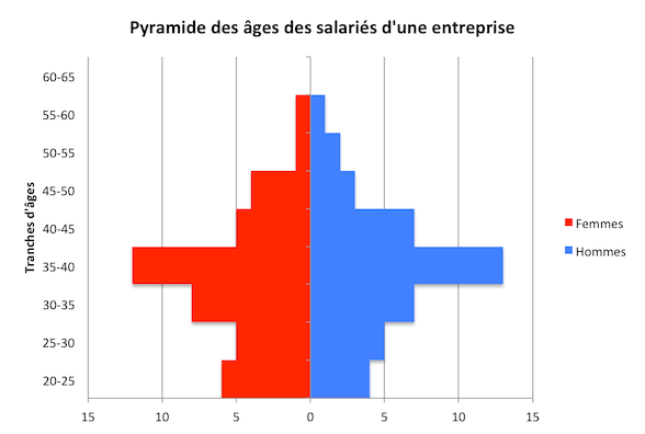 Pyramide des âges en entreprise