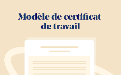 Modèle de certificat de travail